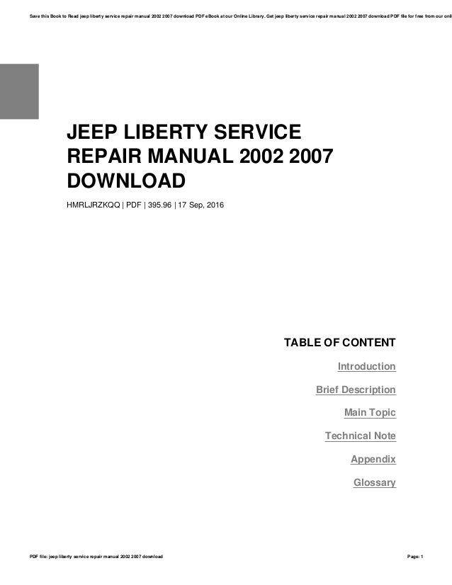 Jeep owners manual